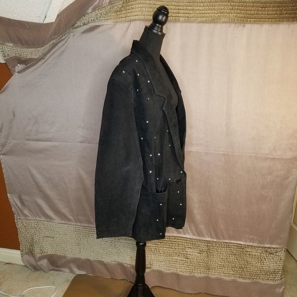 Black Studded Women's Jacket - Picture 5 of 11